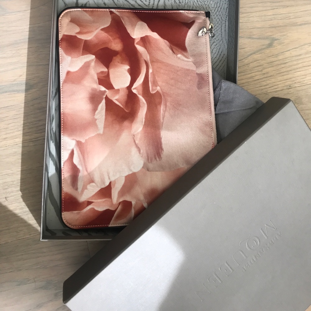 Alexander McQueen large rose clutch